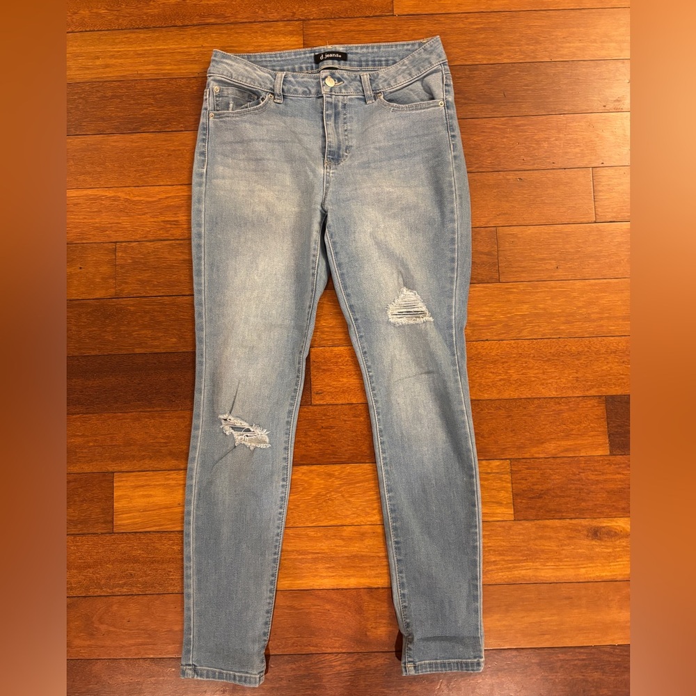 D.Jeans Pant Women’s  Denim Jeans Stretch Skinny Mid Rise Cotton Blend Size 8